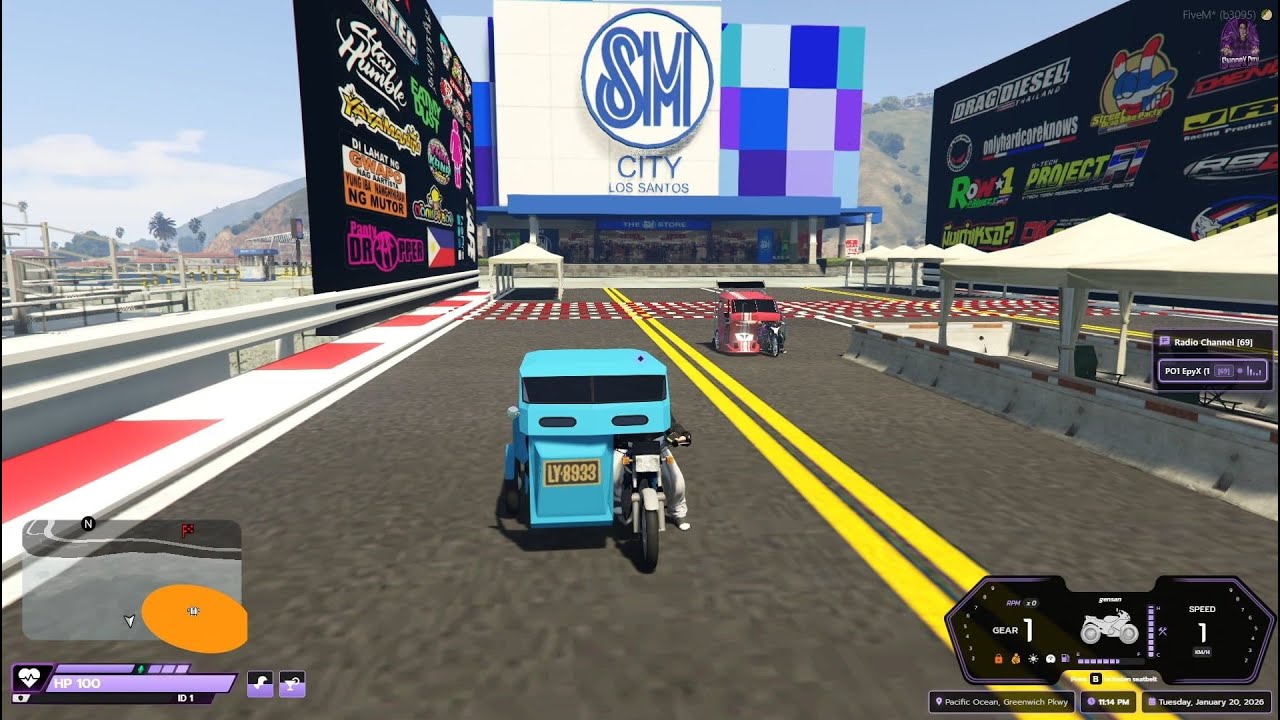 MINDANAO TRICYCLE SINABAK SA DRAG RACING SA GTA V (GRABE TO)