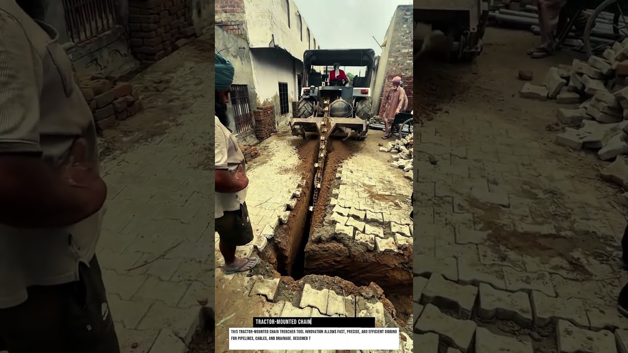 Tractor Mounted Chain Trencher Tool Innovation