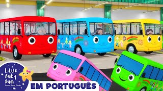 Canção dos ônibus coloridos | Canções para crianças | Little Baby Bum em Português