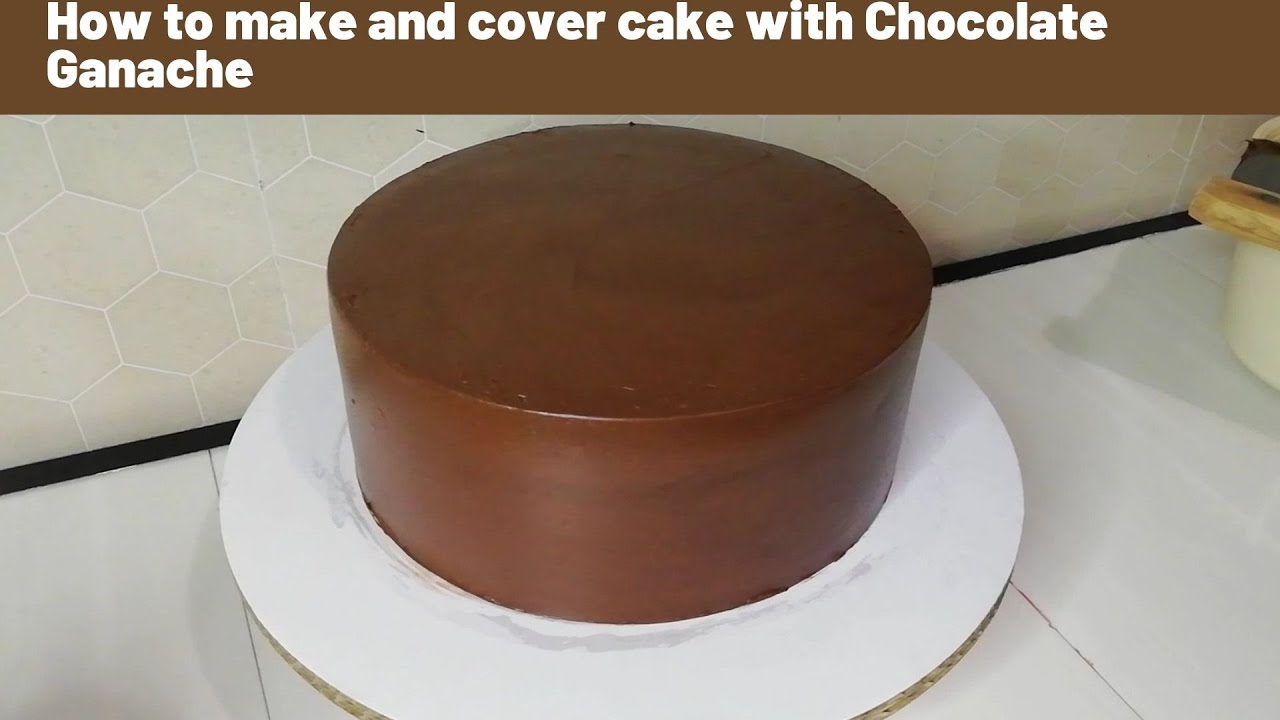 How to cover a cake with Chocolate Ganache | Perfect for Fondant Cakes | English