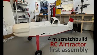 Rc Airtractor - first assembly in my workshop - 4m scratchbuild RC