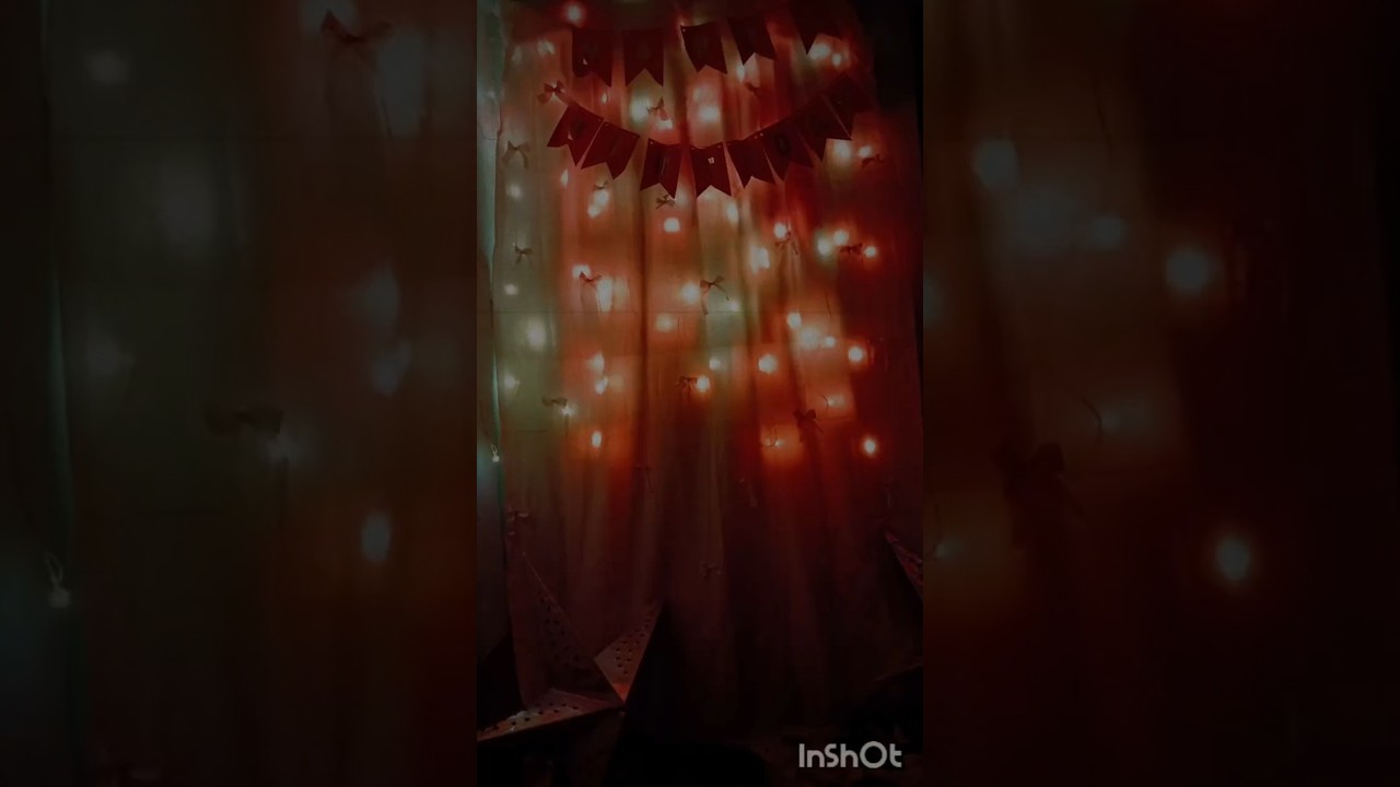 //Asthetic birthday wall decoration// 