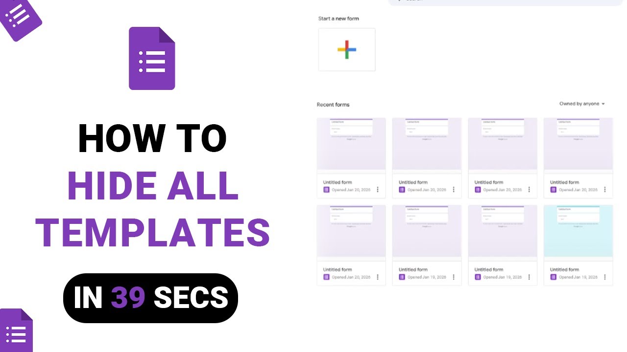 How to Hide All Templates on Google Form [NEW] - YouTube