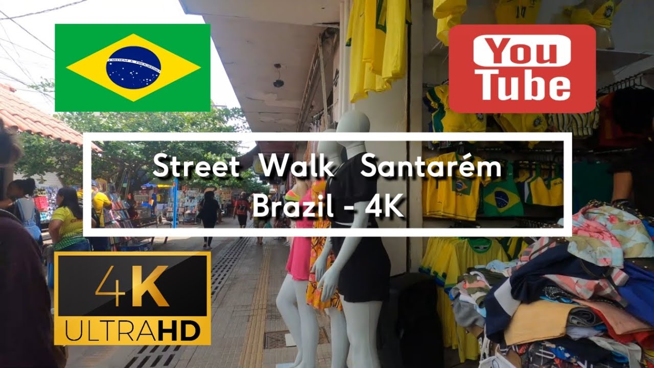 🇧🇷 Street Walk Santarém - Brazil - 4K
