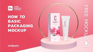 How to Create Basic Packaging Mockup (Cosmetic Box) in Adobe Dimension CC (Free Mockup)