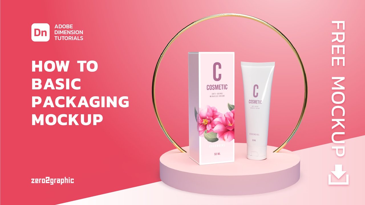 Download How To Create Basic Packaging Mockup Cosmetic Box In Adobe Dimension Cc Free Mockup Youtube