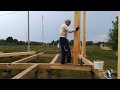 Установка вертикальных балок в фахверковом доме Берген от Экокомплекта