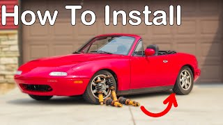 Installing Coilovers On My Miata! | BC Racing BR Coils Nb Miata Bc Racing Coilover Install