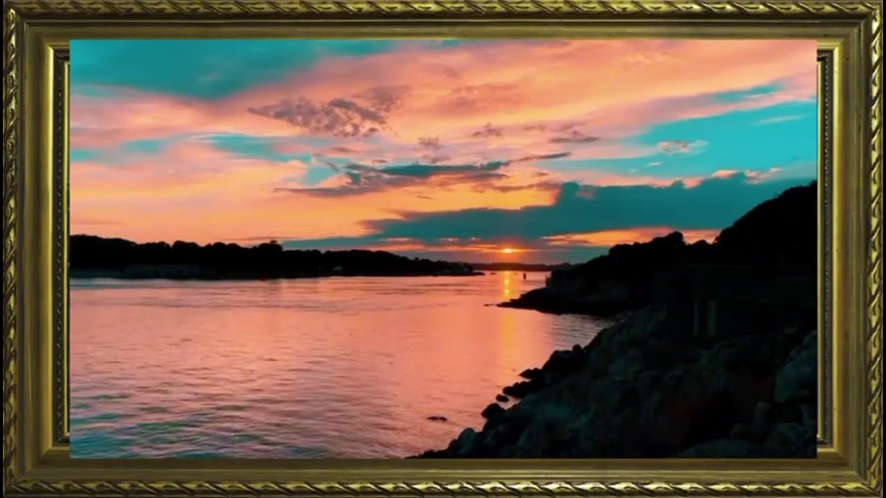 3 Hours of Peaceful Sunset Over the Lake 🌅 | Relaxing Sky & Calm Background Music