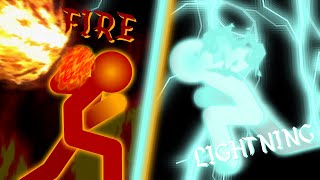 Fire Vs Lightning | A Stickman Fight Animation