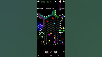 How To Solve Flow Free Hexes Amoeba Pack Level 134 15x17 Board Walk Through Solution Walkthrough