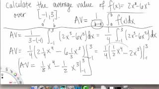 Average Value | Example 1 | Single Variable Calculus for Sci & Eng | Griti