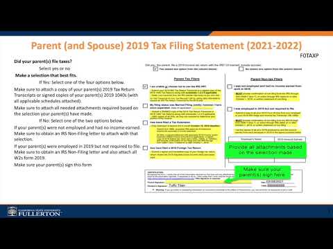 CSUF Office of Financial Aid: Financial Aid Verification Document Submission Tutorial