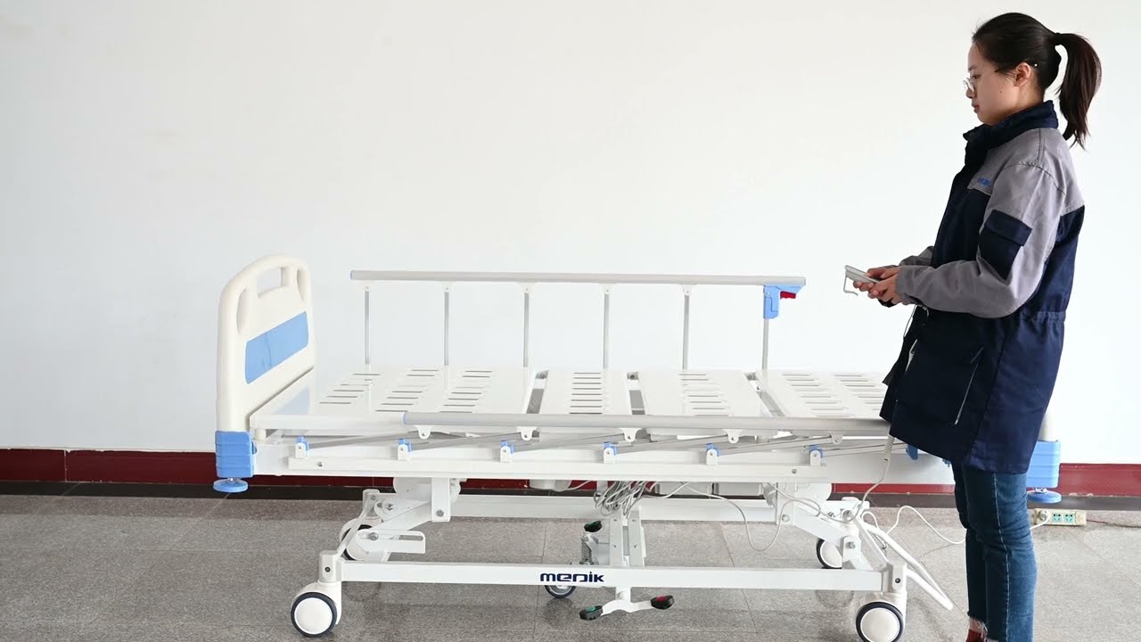 YA-D5-8 Electric Hospital Bed With Central Locking Steer Function