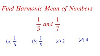 Harmonic Mean For Two Terms Net Worth