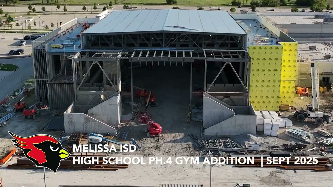 Melissa ISD | High School Gym Addition | Construction Update | September 2025