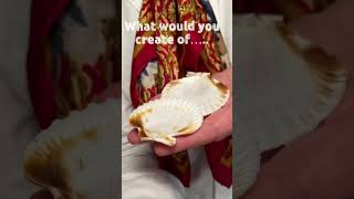 What would you create of scallop shells? #scallops #scallopsshells #seashellart #seashellartist