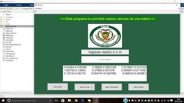 Cómo crear un programa en MATLAB que calcule matrices