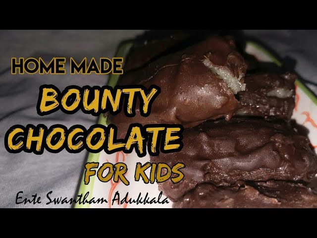 Home made kids bounty chocolate recipe ! #KIDSBOUNTYCHOCOLATE ! by Ente Swantham Adukkala
