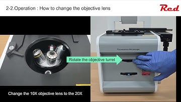 Red Operating_ 2-2 How to change the objective lens