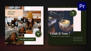 Premiere Pro Template | Coffee Shop Promo Mogrt