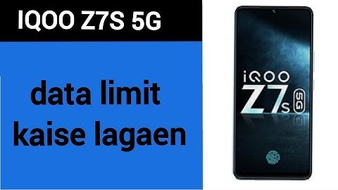 How to set data usage, iqoo Z7s 5G me data limit Kaise lagaen