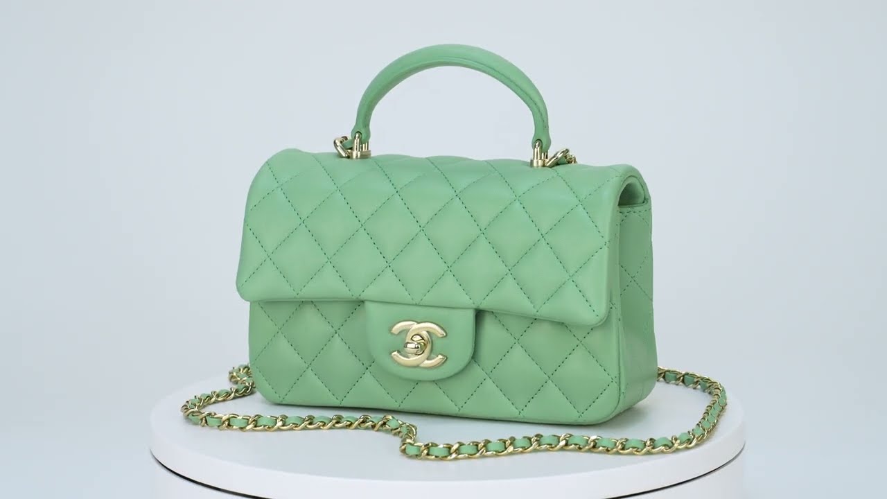 chanel bag mint green