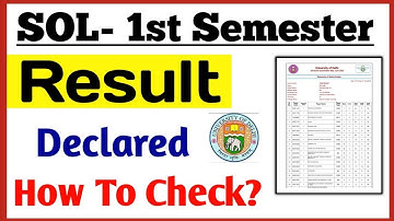 SOL First Semester Result Declared March 2022 | Du sol first semester result 2022 | sol 1st semester