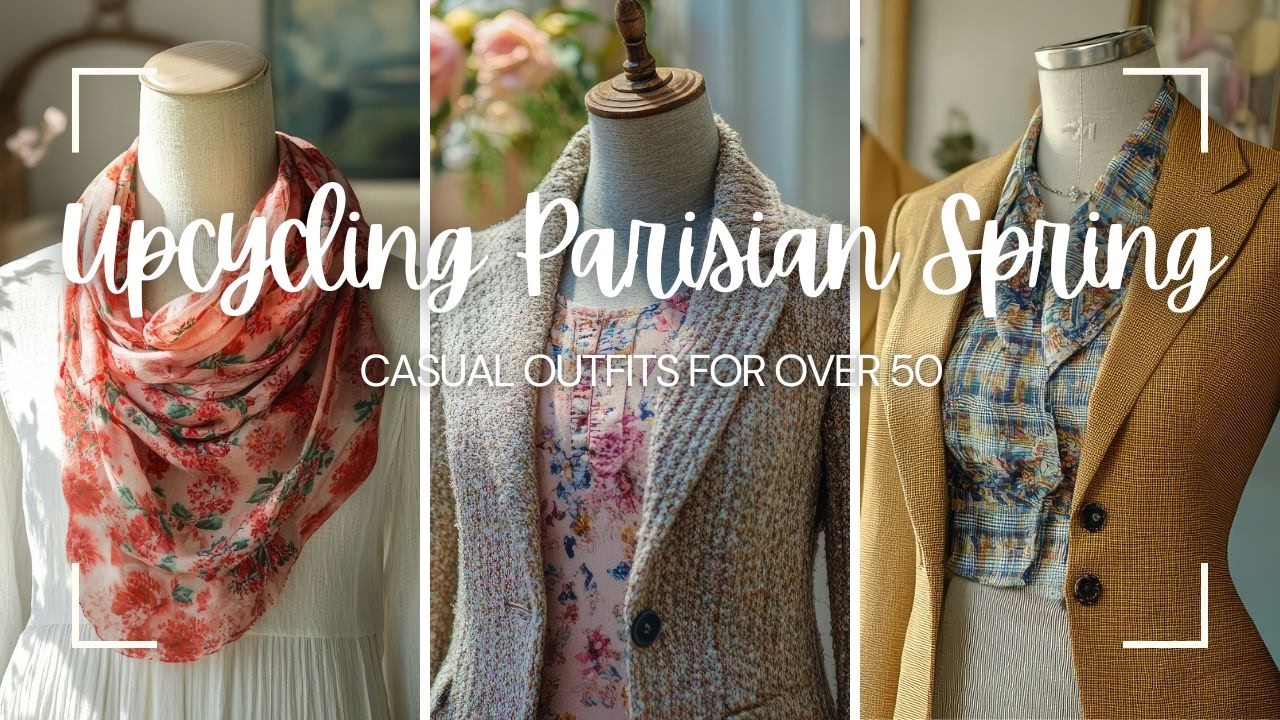 Upcycling Parisian Spring Fashion Style: Casual Outfits for Over 50