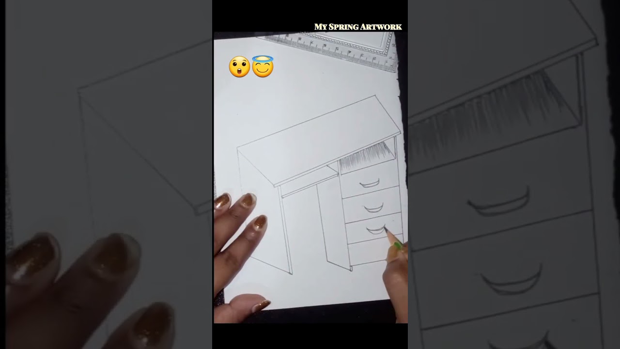 easy desk /table drawing 🎨🤩 
