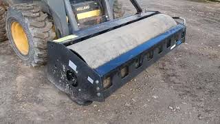 Wolverine  73"W skid steer smooth drum vibratory roller  at auction