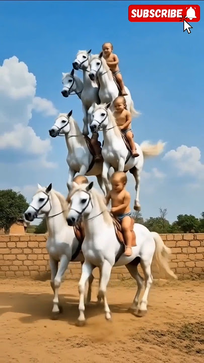 You Won’t Believe What These Babies Did with 10 Horses!🐎😱 #shorts