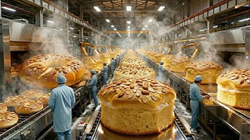 Inside Factory: From Wheat Grain to Sponge Cake |The Complete Production Line | Process ASMR Factory