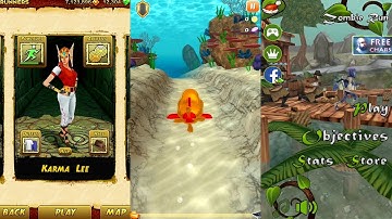 Temple Run 2 Lost Jungle VS Submarine Dash VS Zombie Run Android iPad iOS Gameplay HD