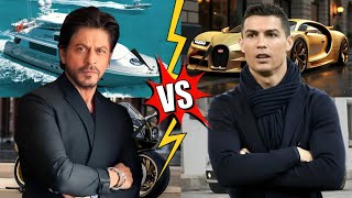 Cristiano ronaldo Vs Shahrukh Khan Lifestyle Comparison 2025 | Cars | Total Networth | Who is no 1