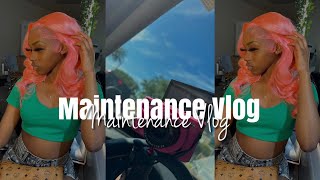 maintenance vlog| wig install, lashes, nails, eyebrows + more