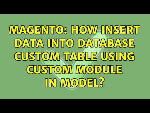 Magento: How insert data into database custom table using custom module in model?
