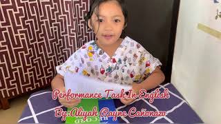 Performance Task in English Grade 2