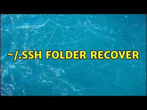 ~/.ssh folder recover
