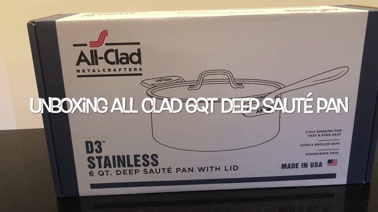 All-Clad d3 Stainless 6 qt. Sauté Pan with Lid + Reviews