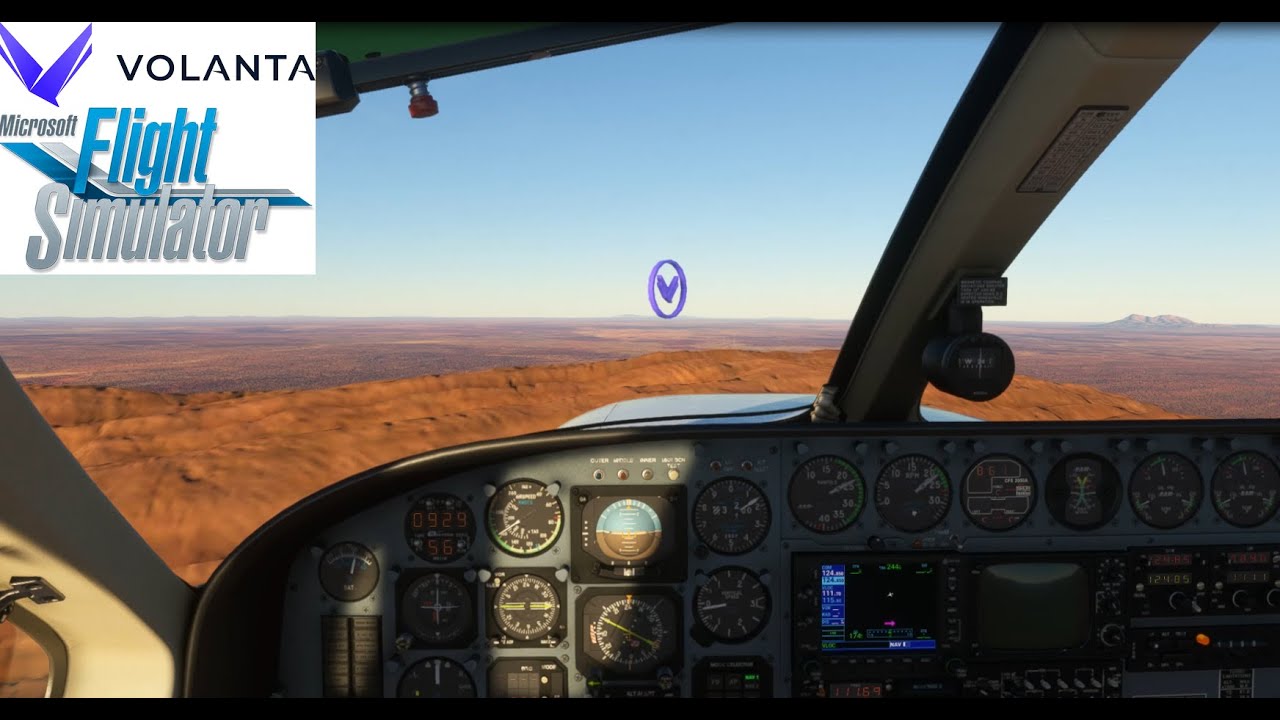 Collecting Volanta Aerocaches in outback Australia in the Cessna 414AW MSFS