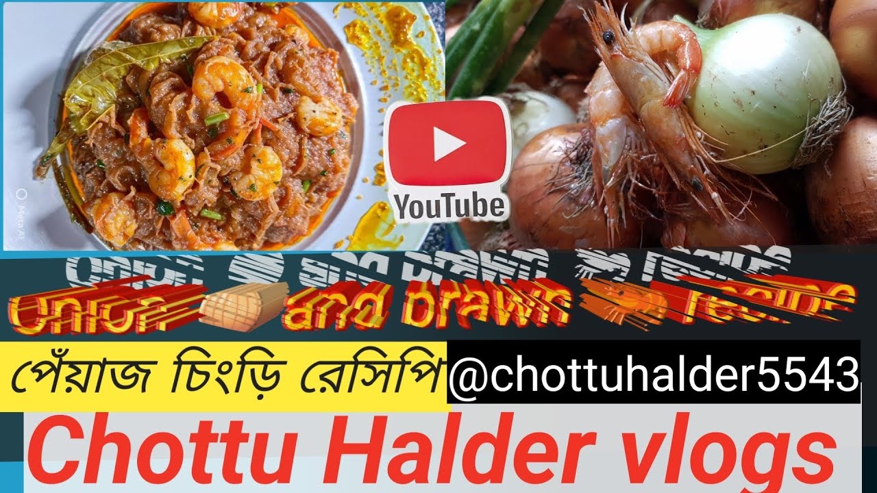 পেঁয়াজ চিংড়ি রেসিপি Onion 🧅 and prawn 🦐 recipe
