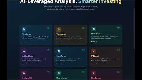 Obulos Intro — AI-Powered Investment Intelligence Suite (12 Free Tools)