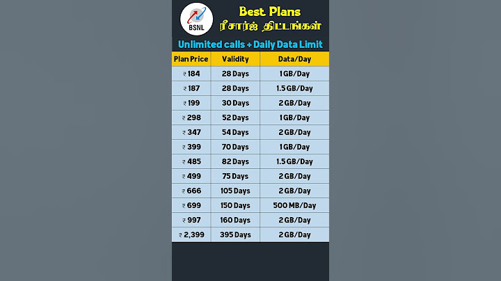 BSNL Recharge Plan 2024 Tamil | Best Recharge Plan for BSNL Tamil