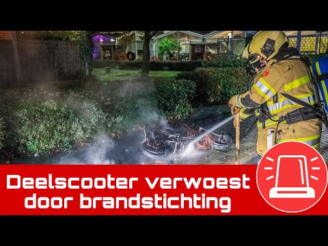 Deelscooter verwoest door brandstichting in Amersfoort | Hulpdiensten Amersfoort e.o