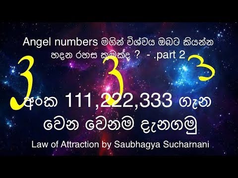 Angel number meaning  විශ්ව‍යේ විශ්මිත රහස් අoක වල තේරුම