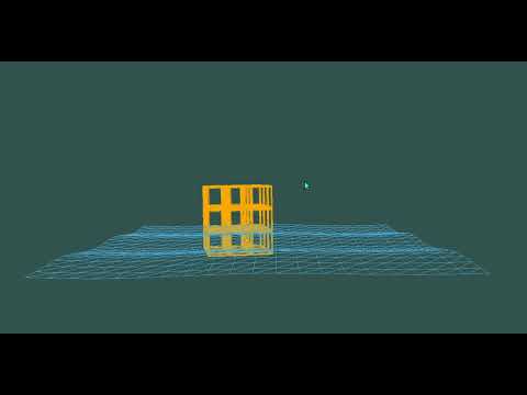 Basic Fluid Simulation on 3D Engine developed on Pygame (Python) | Visual Showcase