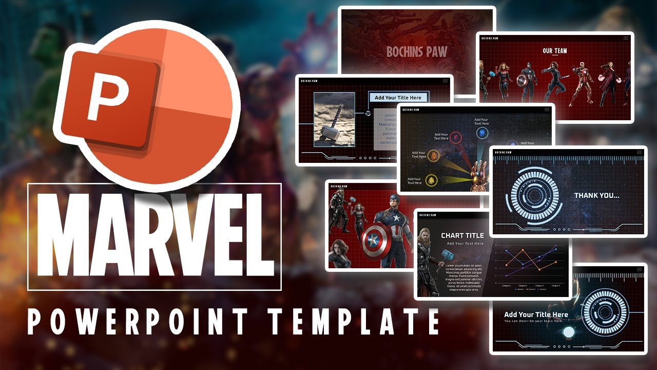 MARVEL animation PowerPoint || Animation PPT template inspired by MARVEL || AVENGERS