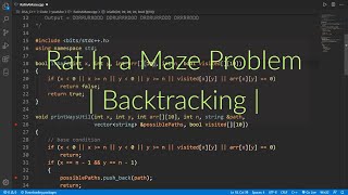 Rat In a Maze Problem | Backtracking