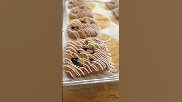 Black Raspberry & Cream Danish! ...#satisfying #pastrychef #delicious #madefromscratch  #stepbystep